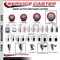 Service Caster 5'' Red Poly Swivel 1-5/8'' Expanding Stem Caster with Brake SCC-EX20S514-PPUB-RED-PLB-158 - alternate 3